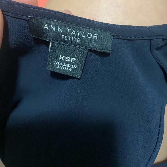 Ann Taylor Flowy Navy Blue Sundress in size XSP - Picture 4 of 5